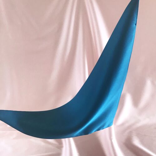 Silk Audrey Headscarf-Sapphire Teal