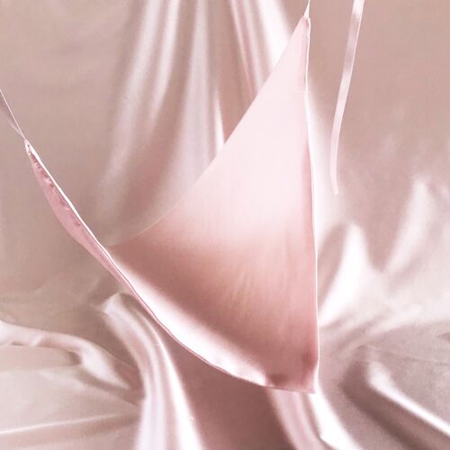 Silk Audrey Headscarf-Shell Pink