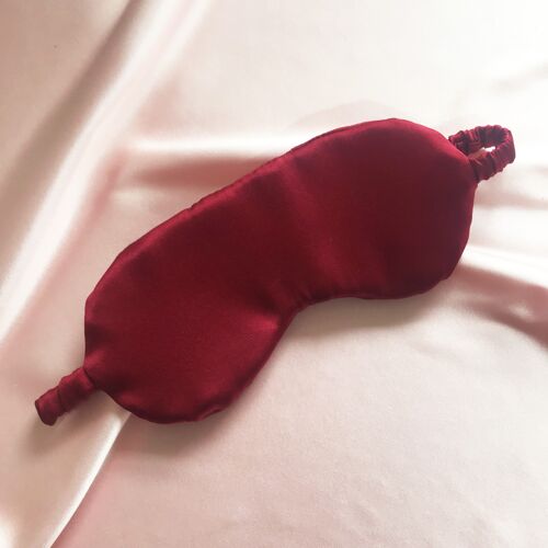 Silk Beth Eye Mask-Burgundy