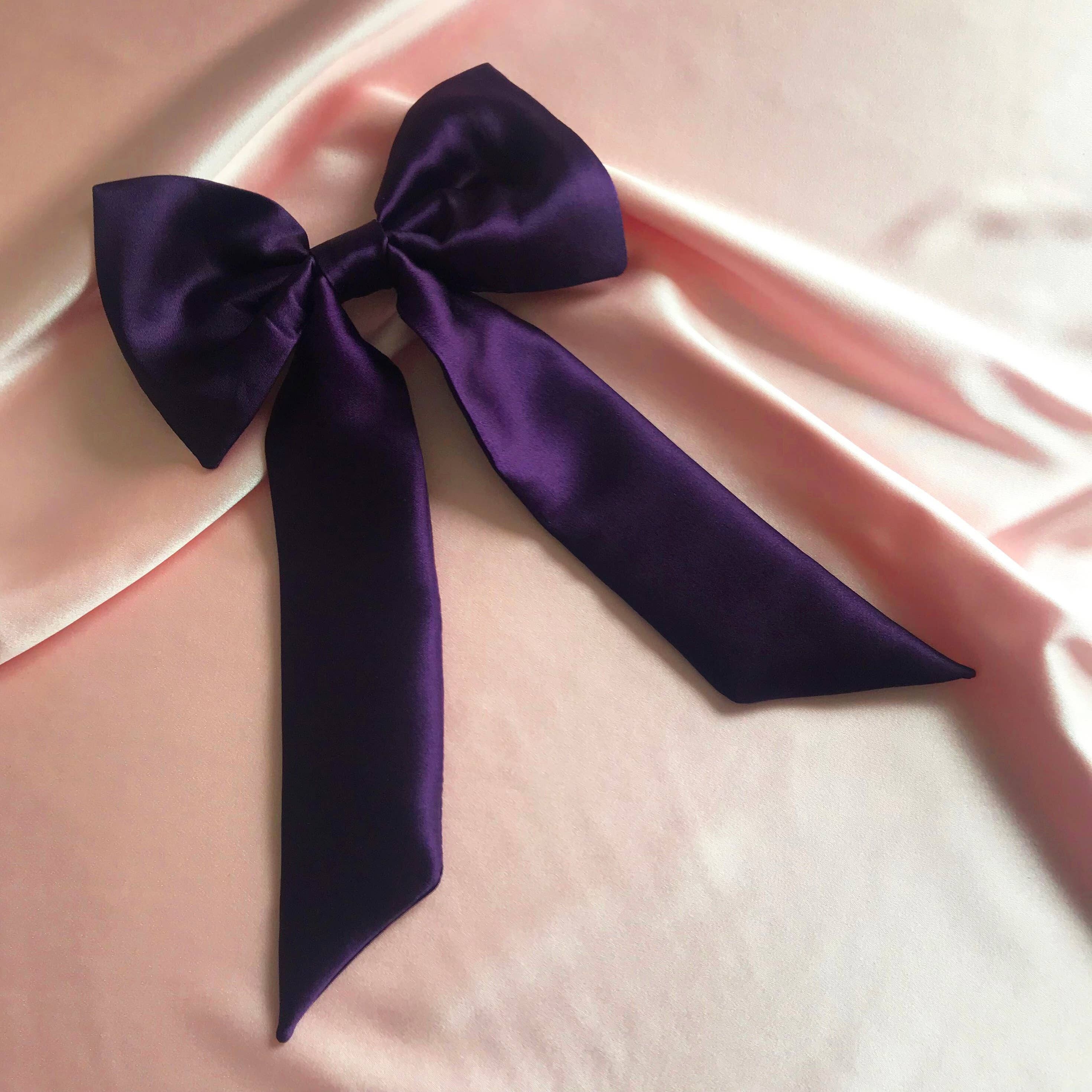 Fiocco per Capelli Euphrasie in Seta-Ametista