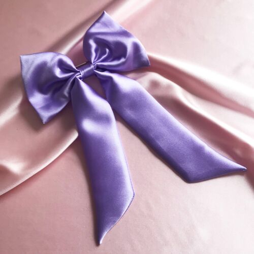 Silk Euphrasie Hair Bow-Lilac