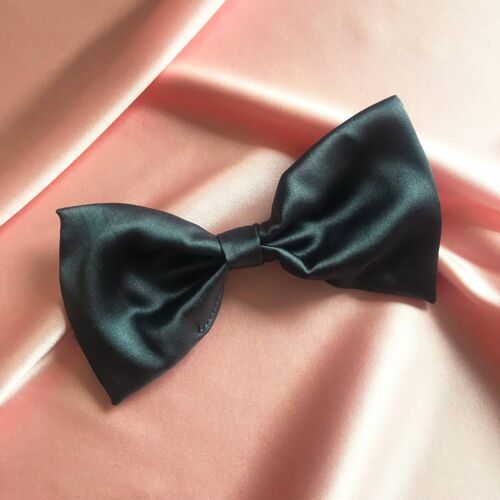 Silk Lily Hair Bow-Dark Grey