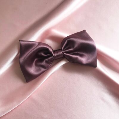 Silk Lily Hair Bow-Dusk Purple