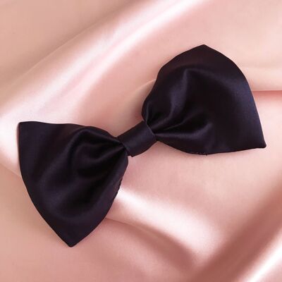 Silk Lily Hair Bow-Ink