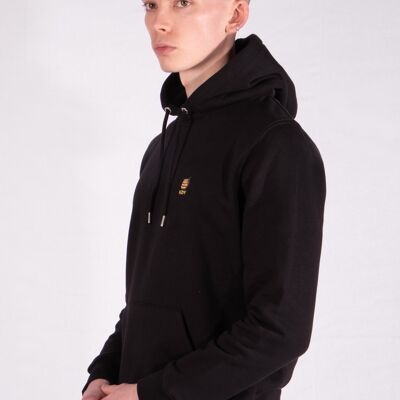 Black HDV Embroidered Hoodie