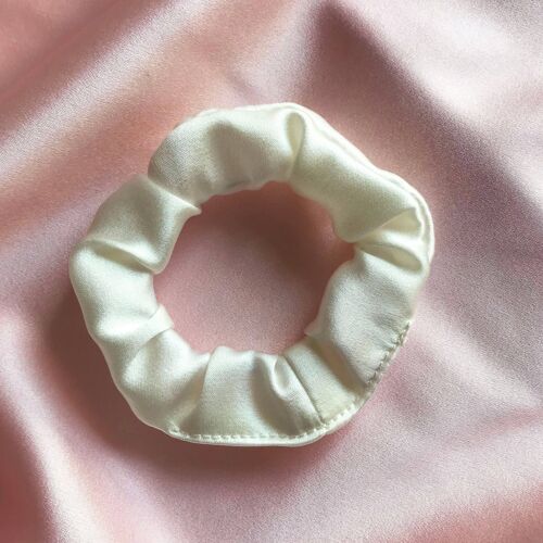 Silk Mini Astrid Scrunchie 22 colours-Ivory