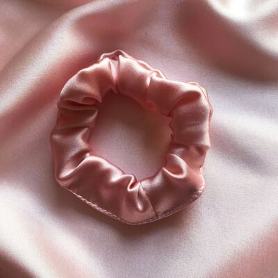 Scrunchie Mini Astrid de Seda 22 colores-Rosa Ostra