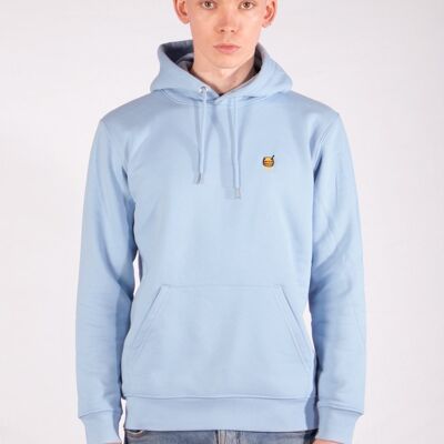 Sky Blue Hoodie with HDV Embroidery