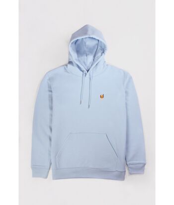 Sweat à capuche Bleu Ciel Brodé HDV 2