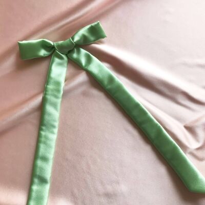 Silk Tess Hair Ribbon-Menthe