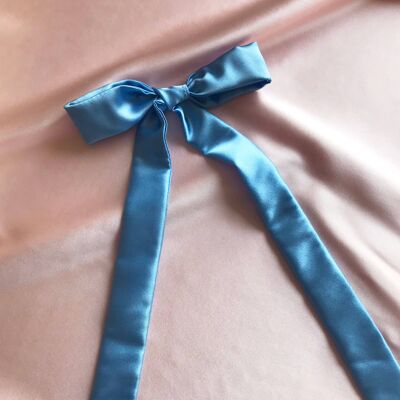 Silk Tess Hair Ribbon-AzzurroPa