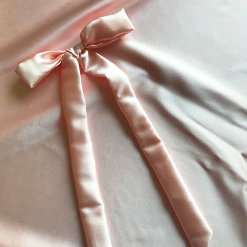 Silk Tess Hair Ribbon-Shell Pink