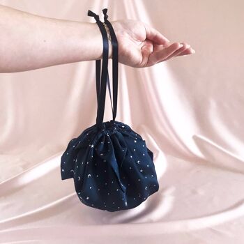 Sac Puff Mitzi en soie à imprimé étoiles - Chaîne grise 3