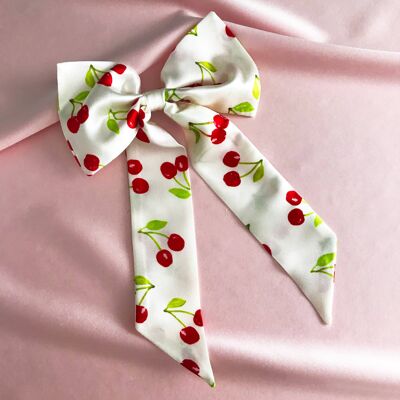 Summer Cherry Print Euphrasie Hair Bow