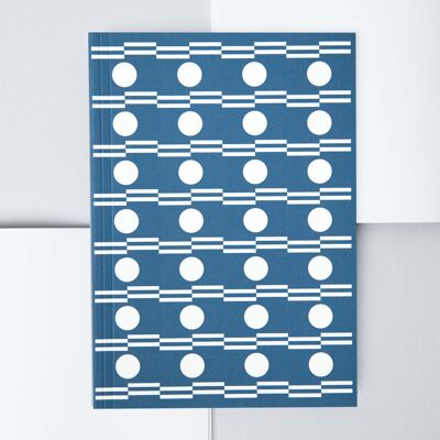 Limited Edition | A5 Layflat Notebook Plain Pages - Benita Print in Blue