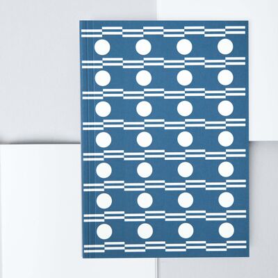 Limited Edition | A5 Layflat Notebook Plain Pages - Benita Print in Blue