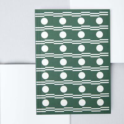 Limited Edition | A5 Layflat Daily Planner - Benita Print in Forest Green