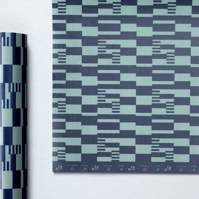 Patterned Papers - Anni print in Navy & Green