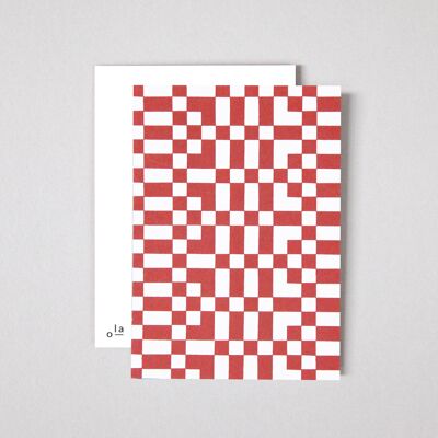 Limited Edition Single Postcard | Otti print in Mulberry Red