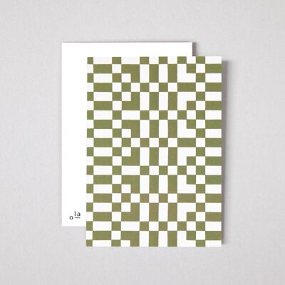 Limited Edition Single Postcard | Otti print in Olive Green