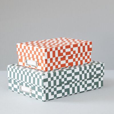 Set of 2 Archive Boxes - Otti print