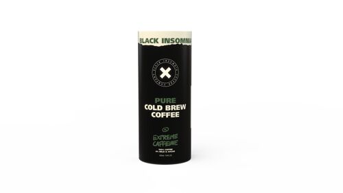 Cold Brew PURE by Black Insomnia, 12 x 220ml, Strong Coffee, Extreme Caffeine