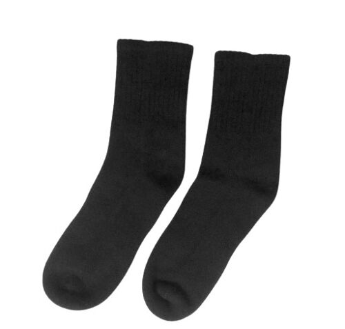 Pure Cashmere Ribbed Socks Black
