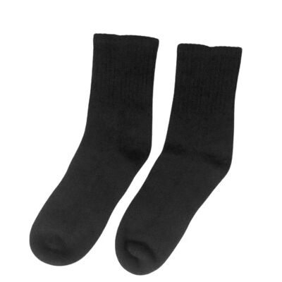 Gerippte Socken aus reinem Kaschmir Schwarz
