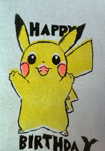Carte Joyeux Anniversaire Pikachu