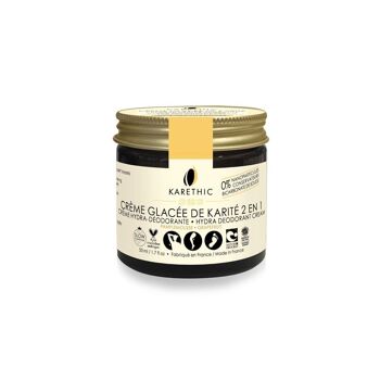 Crème glacée de karité 2 en 1 hydra-déodorante - Avec huile essentielle 2