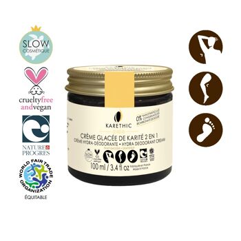 Crème glacée de karité 2 en 1 hydra-déodorante - Avec huile essentielle 1