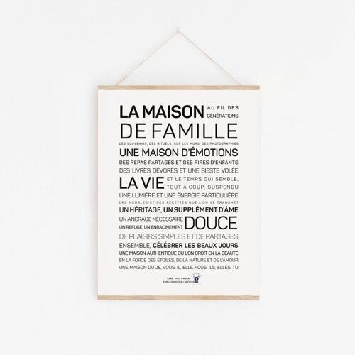 Affiche Maison de famille - A4