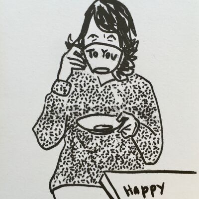 Carta di buon compleanno caffè o tè