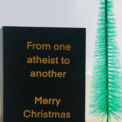 Carte Noël Athée
