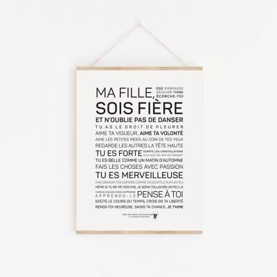 Affiche Ma fille, sois fière - A4