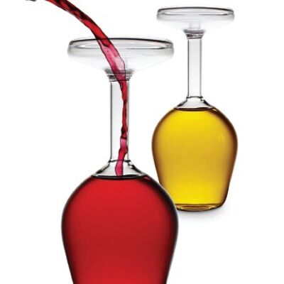 Upside Down Wine Glass 375 ml (Set of 2)