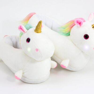 Pantofole Unicorno LED (Bambini)
