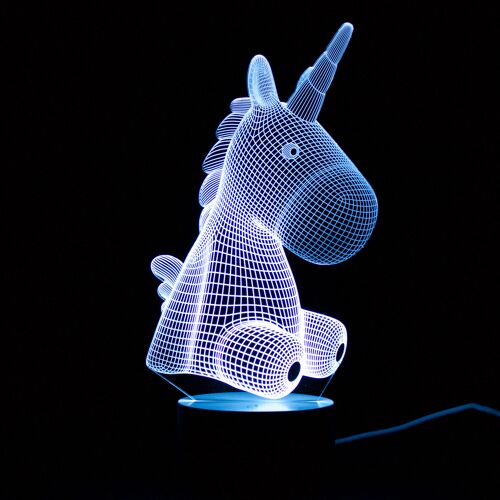 Unicorn Colour Changing 3D Lamp