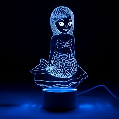 Meerjungfrau Farbwechsel 3D Lampe