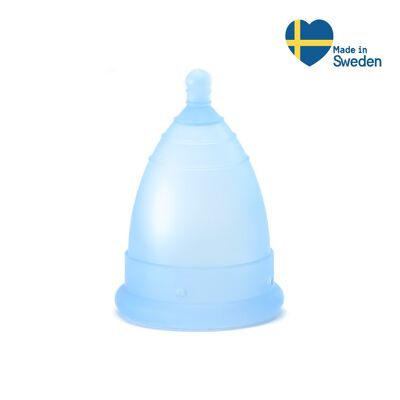 MonthlyCup – Menstruationstasse hergestellt in Schweden | Größe Normal | bei leichten bis starken Blutungen | Wiederverwendbar | 100 % medizinisches Silikon