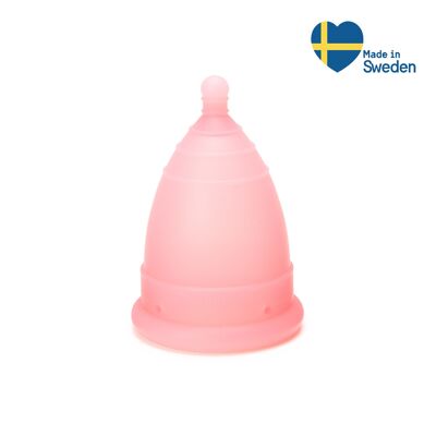 MonthlyCup - Copa menstrual fabricada en Suecia | Tamaño Normal | para sangrado leve a abundante | Reutilizable | 100% silicona de grado médico.