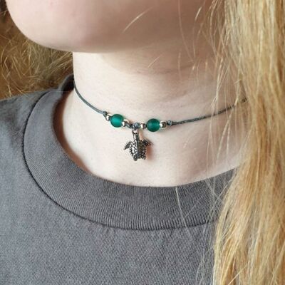 Sea turtle choker necklace