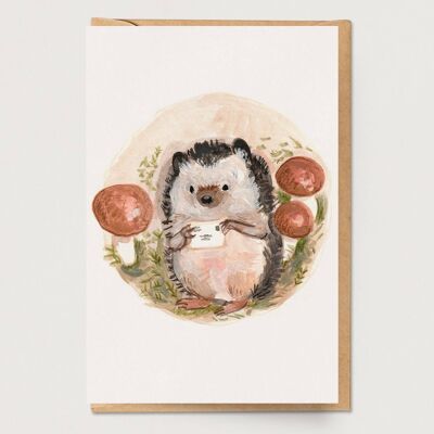 Hedgehog Penpal Card
