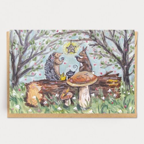 Tea on a Log Card