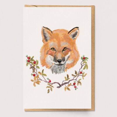Carte de portrait de renard