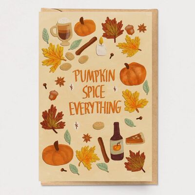 Tarjeta Pumpkin Spice Everything