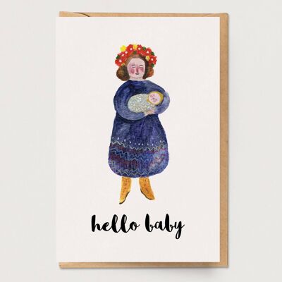Hola bebé tarjeta