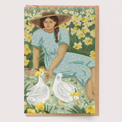 Daffodil Ducks Card