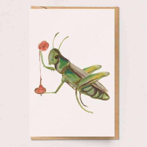 Spinning Grasshopper Card