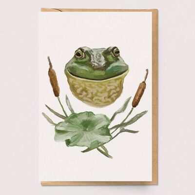 Carte de portrait de grenouille